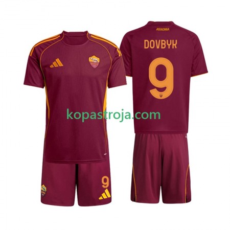Billiga Fotbollströjor AS Roma Artem Dovbyk 9 Barn Hemma tröja 2025/26 Kortärmad